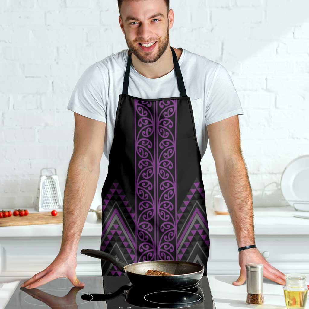 Purple Aotearoa Mangopare Kowhaiwhai Niho Taniwha Apron Maori New Zealand - Aussie Hoodie