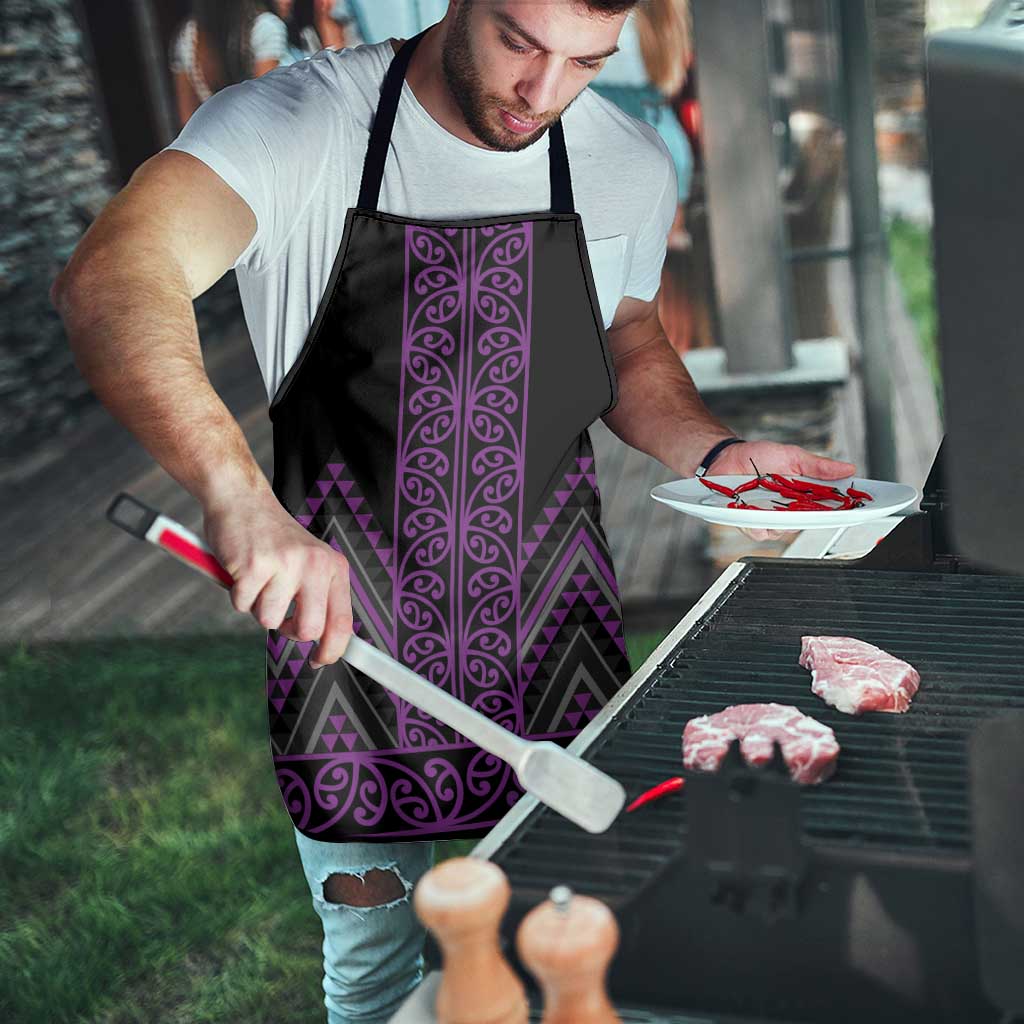 Purple Aotearoa Mangopare Kowhaiwhai Niho Taniwha Apron Maori New Zealand - Aussie Hoodie