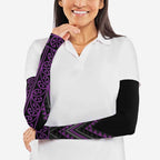 Purple Aotearoa Mangopare Kowhaiwhai Niho Taniwha Arm Sleeves Maori New Zealand - Aussie Hoodie