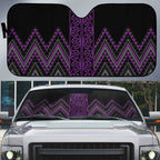 Purple Aotearoa Mangopare Kowhaiwhai Niho Taniwha Auto Sun Shade Maori New Zealand - Aussie Hoodie