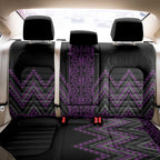 Purple Aotearoa Mangopare Kowhaiwhai and Niho Taniwha Back Car Seat Cover Maori New Zealand