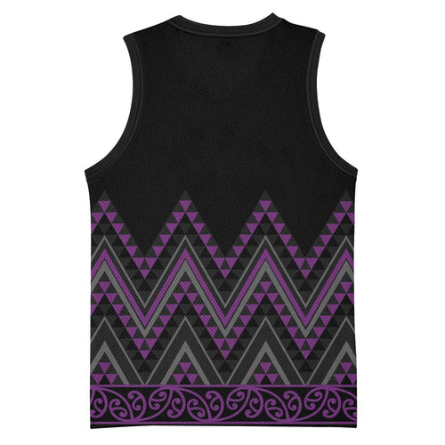Purple Aotearoa Mangopare Kowhaiwhai Niho Taniwha Basketball Jersey Maori New Zealand - Aussie Hoodie