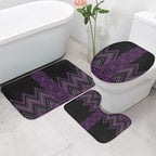 Purple Aotearoa Mangopare Kowhaiwhai Niho Taniwha Bathroom Set Maori New Zealand - Aussie Hoodie