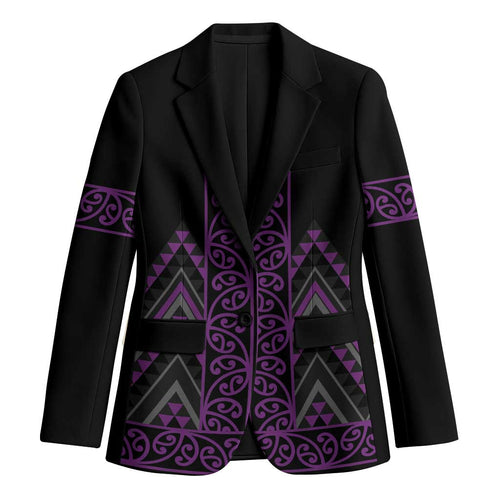 Purple Aotearoa Mangopare Kowhaiwhai Niho Taniwha Blazer Maori New Zealand - Aussie Hoodie
