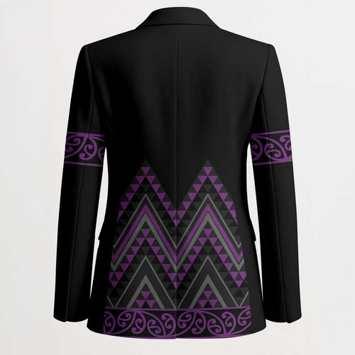Purple Aotearoa Mangopare Kowhaiwhai Niho Taniwha Blazer Maori New Zealand - Aussie Hoodie