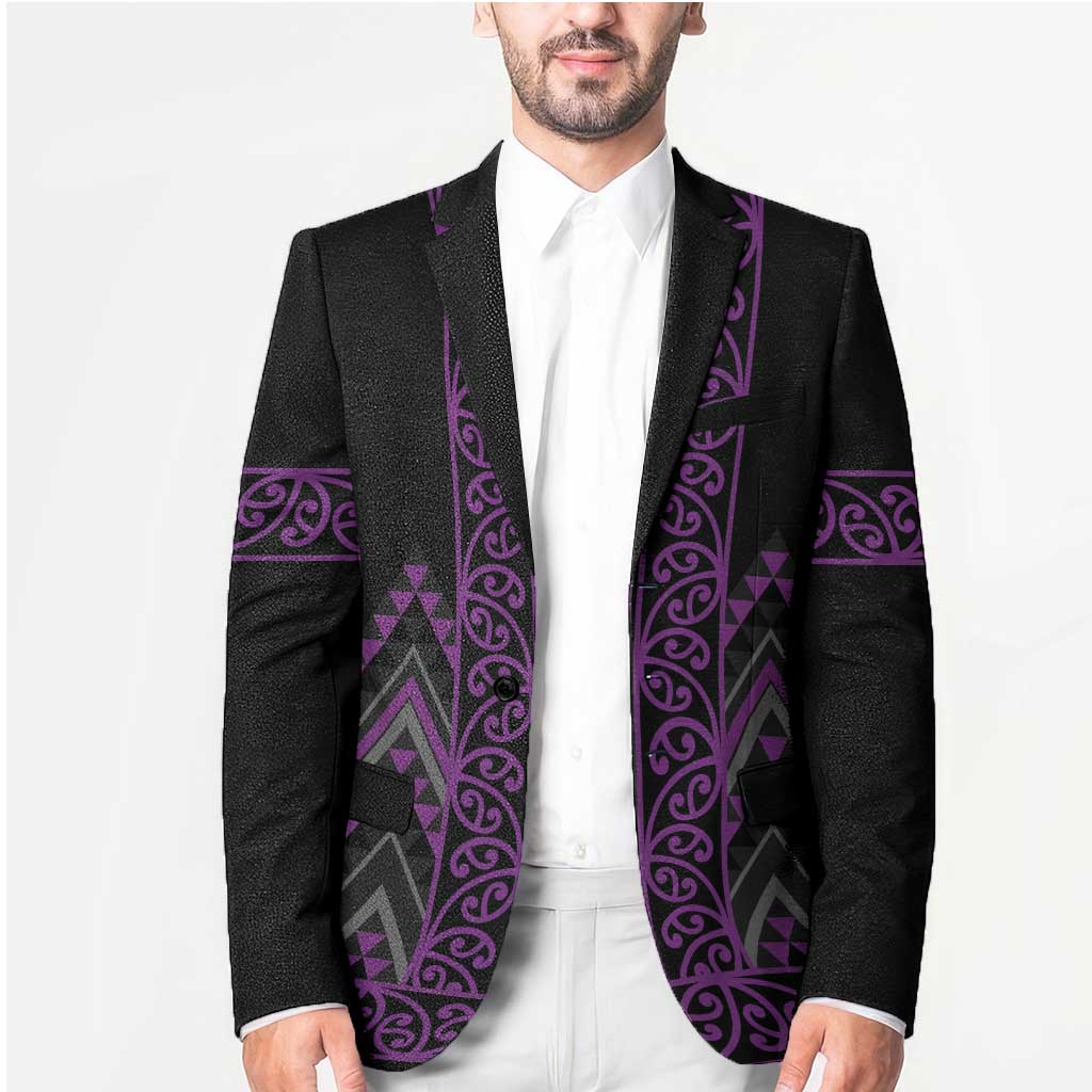Purple Aotearoa Mangopare Kowhaiwhai Niho Taniwha Blazer Maori New Zealand - Aussie Hoodie