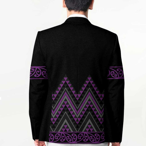 Purple Aotearoa Mangopare Kowhaiwhai Niho Taniwha Blazer Maori New Zealand - Aussie Hoodie