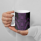 Purple Aotearoa Mangopare Kowhaiwhai Niho Taniwha Ceramic Mug Maori New Zealand - Aussie Hoodie