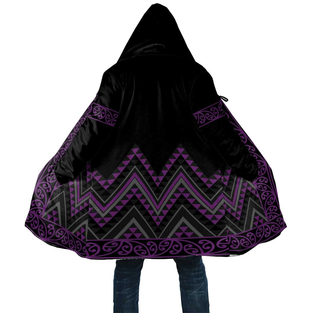 Purple Aotearoa Mangopare Kowhaiwhai Niho Taniwha Cloak Maori New Zealand - Aussie Hoodie
