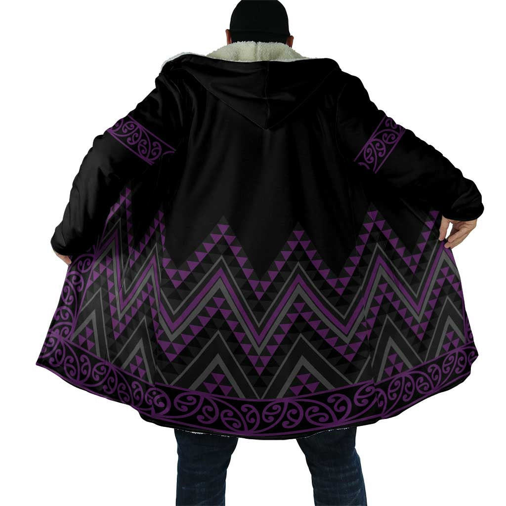 Purple Aotearoa Mangopare Kowhaiwhai Niho Taniwha Cloak Maori New Zealand - Aussie Hoodie