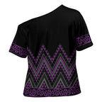 Purple Aotearoa Mangopare Kowhaiwhai Niho Taniwha Cross Shoulder Shirt Maori New Zealand - Aussie Hoodie