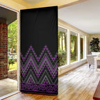 Purple Aotearoa Mangopare Kowhaiwhai Niho Taniwha Door Cover Maori New Zealand - Aussie Hoodie