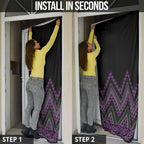 Purple Aotearoa Mangopare Kowhaiwhai Niho Taniwha Door Cover Maori New Zealand - Aussie Hoodie