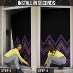 Purple Aotearoa Mangopare Kowhaiwhai Niho Taniwha Door Cover Maori New Zealand - Aussie Hoodie