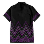 Purple Aotearoa Mangopare Kowhaiwhai and Niho Taniwha Family Matching Mermaid Dress and Hawaiian Shirt Maori New Zealand
