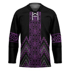 Purple Aotearoa Mangopare Kowhaiwhai Niho Taniwha Hockey Jersey Maori New Zealand - Aussie Hoodie