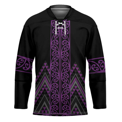 Purple Aotearoa Mangopare Kowhaiwhai Niho Taniwha Hockey Jersey Maori New Zealand - Aussie Hoodie