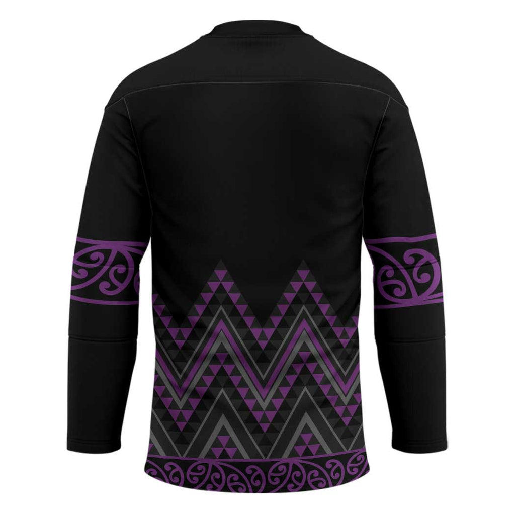 Purple Aotearoa Mangopare Kowhaiwhai Niho Taniwha Hockey Jersey Maori New Zealand - Aussie Hoodie
