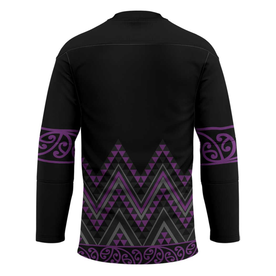 Purple Aotearoa Mangopare Kowhaiwhai Niho Taniwha Hockey Jersey Maori New Zealand - Aussie Hoodie