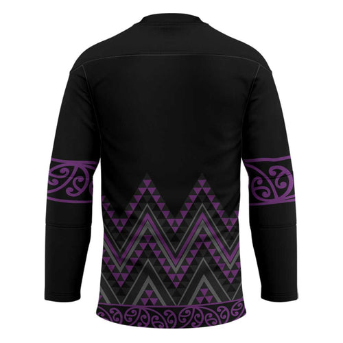 Purple Aotearoa Mangopare Kowhaiwhai Niho Taniwha Hockey Jersey Maori New Zealand - Aussie Hoodie