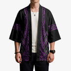 Purple Aotearoa Mangopare Kowhaiwhai Niho Taniwha Kimono Maori New Zealand - Aussie Hoodie