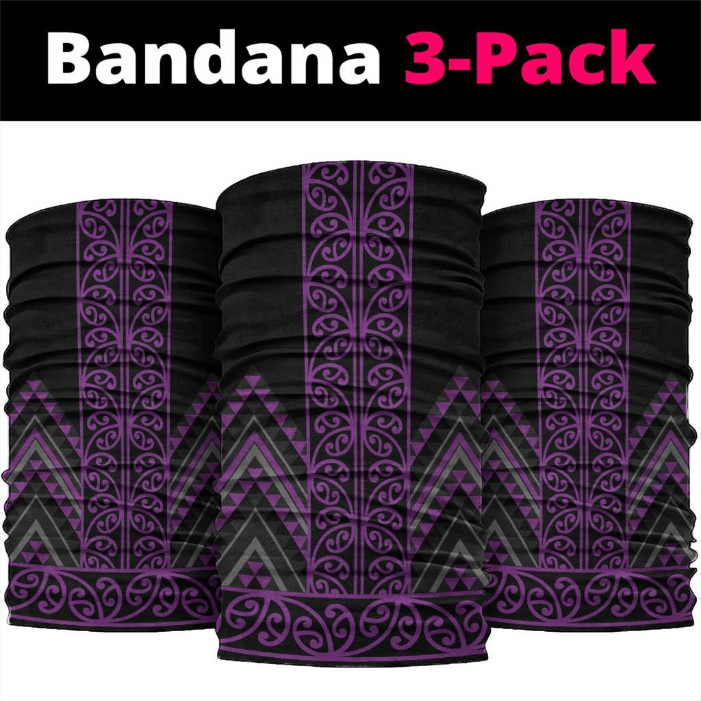 Purple Aotearoa Mangopare Kowhaiwhai Niho Taniwha Neck Gaiter Maori New Zealand - Aussie Hoodie