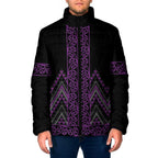Purple Aotearoa Mangopare Kowhaiwhai Niho Taniwha Padded Jacket Maori New Zealand - Aussie Hoodie
