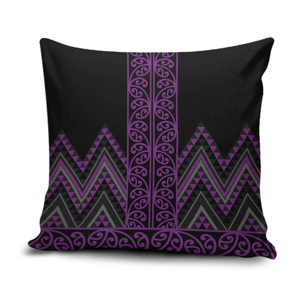Purple Aotearoa Mangopare Kowhaiwhai Niho Taniwha Pillow Cover Maori New Zealand - Aussie Hoodie