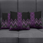 Purple Aotearoa Mangopare Kowhaiwhai Niho Taniwha Pillow Cover Maori New Zealand - Aussie Hoodie
