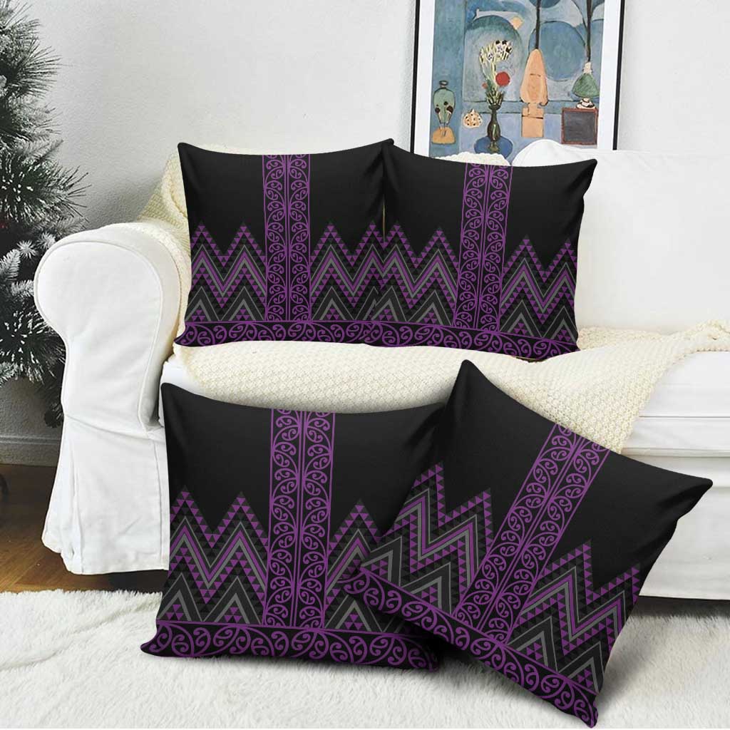 Purple Aotearoa Mangopare Kowhaiwhai Niho Taniwha Pillow Cover Maori New Zealand - Aussie Hoodie