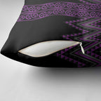 Purple Aotearoa Mangopare Kowhaiwhai Niho Taniwha Pillow Cover Maori New Zealand - Aussie Hoodie