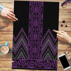 Purple Aotearoa Mangopare Kowhaiwhai Niho Taniwha Puzzle Maori New Zealand - Aussie Hoodie