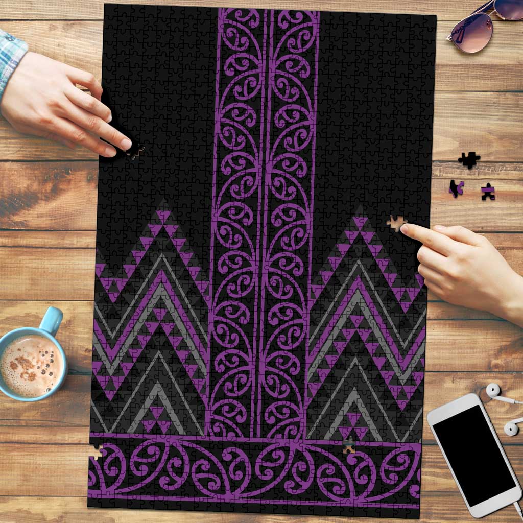 Purple Aotearoa Mangopare Kowhaiwhai Niho Taniwha Puzzle Maori New Zealand - Aussie Hoodie