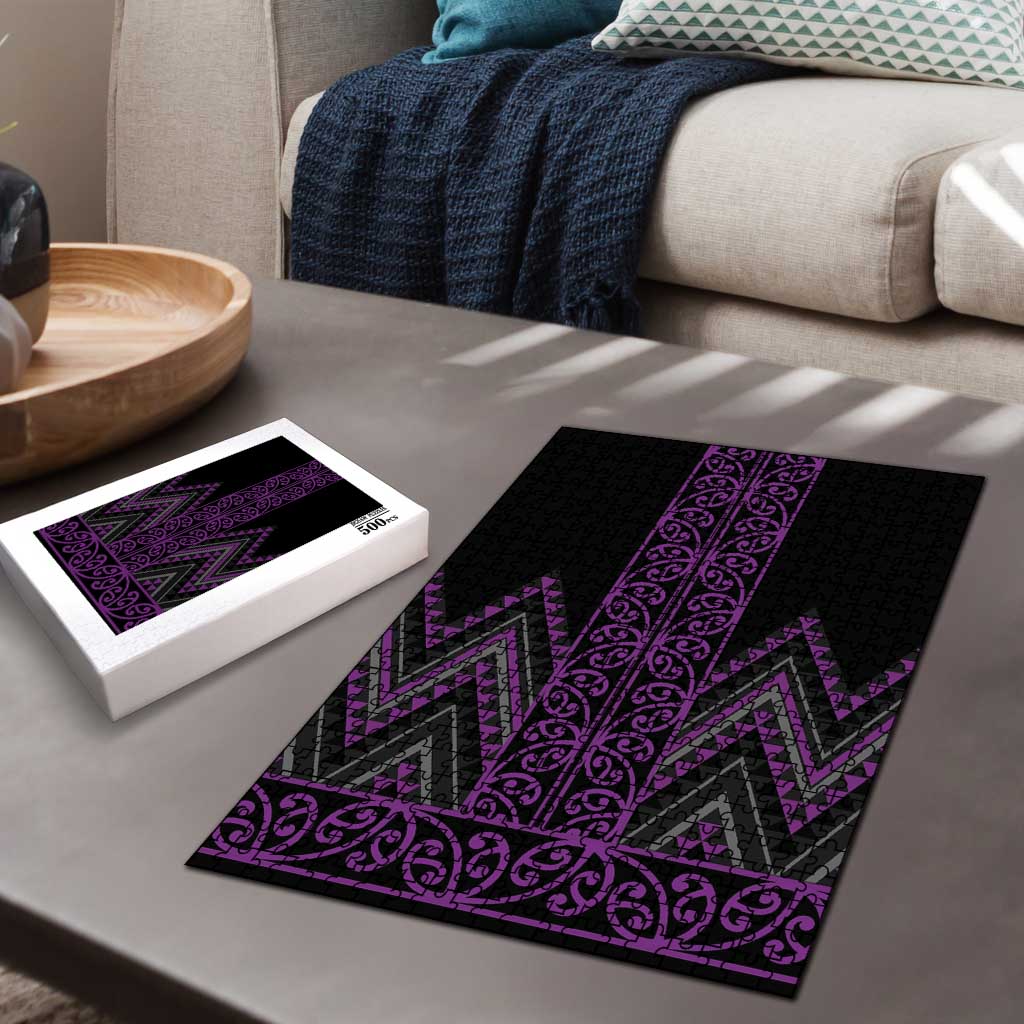 Purple Aotearoa Mangopare Kowhaiwhai Niho Taniwha Puzzle Maori New Zealand - Aussie Hoodie