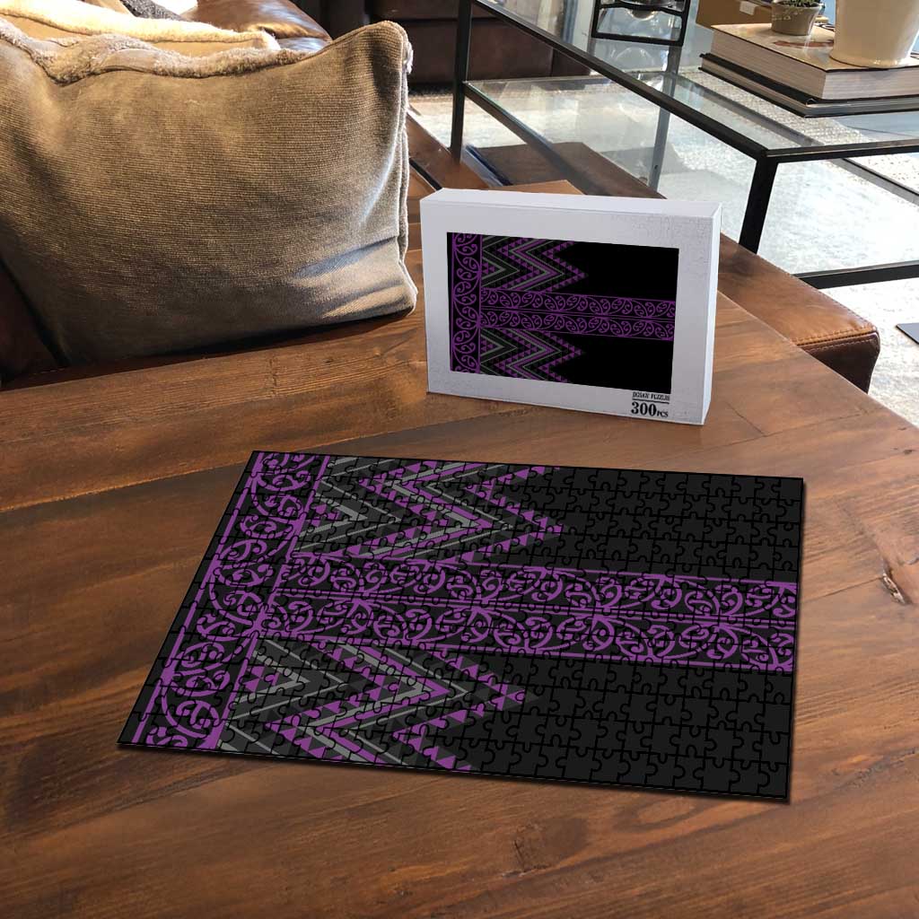 Purple Aotearoa Mangopare Kowhaiwhai Niho Taniwha Puzzle Maori New Zealand - Aussie Hoodie