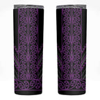 Purple Aotearoa Mangopare Kowhaiwhai and Niho Taniwha Skinny Tumbler Maori New Zealand