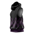 Purple Aotearoa Mangopare Kowhaiwhai Niho Taniwha Sleeveless Hoodie Maori New Zealand - Aussie Hoodie