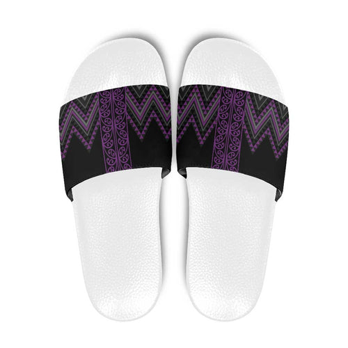 Purple Aotearoa Mangopare Kowhaiwhai Niho Taniwha Slide Sandals Maori New Zealand - Aussie Hoodie