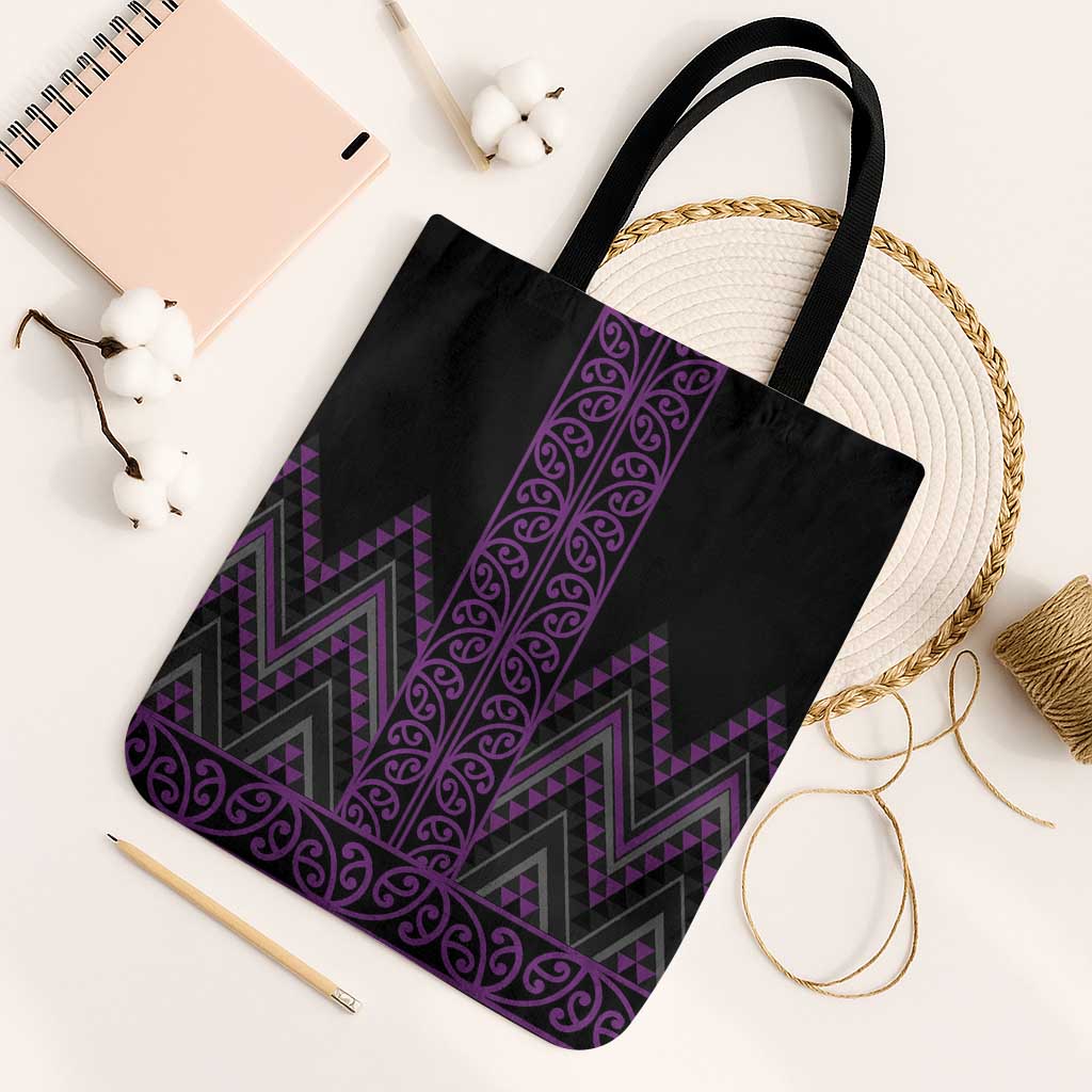 Purple Aotearoa Mangopare Kowhaiwhai Niho Taniwha Tote Bag Maori New Zealand - Aussie Hoodie