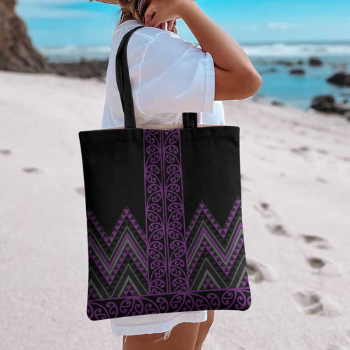 Purple Aotearoa Mangopare Kowhaiwhai Niho Taniwha Tote Bag Maori New Zealand - Aussie Hoodie