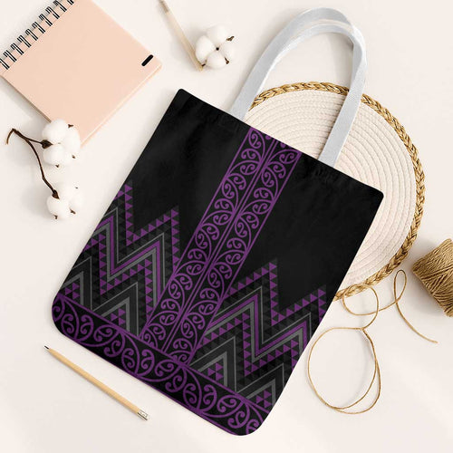 Purple Aotearoa Mangopare Kowhaiwhai Niho Taniwha Tote Bag Maori New Zealand - Aussie Hoodie