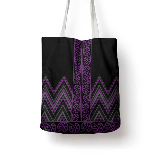 Purple Aotearoa Mangopare Kowhaiwhai Niho Taniwha Tote Bag Maori New Zealand - Aussie Hoodie