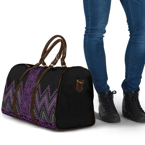 Purple Aotearoa Mangopare Kowhaiwhai Niho Taniwha Travel Bag Maori New Zealand - Aussie Hoodie
