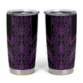 Purple Aotearoa Mangopare Kowhaiwhai and Niho Taniwha Tumbler Cup Maori New Zealand