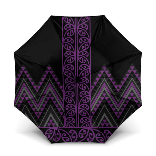 Purple Aotearoa Mangopare Kowhaiwhai Niho Taniwha Umbrella Maori New Zealand - Aussie Hoodie