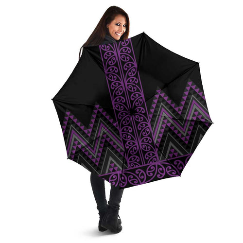 Purple Aotearoa Mangopare Kowhaiwhai Niho Taniwha Umbrella Maori New Zealand - Aussie Hoodie