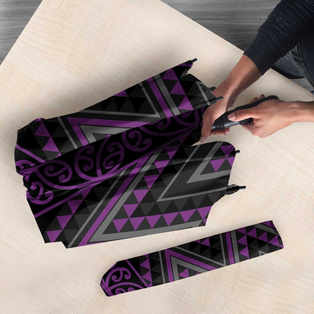 Purple Aotearoa Mangopare Kowhaiwhai Niho Taniwha Umbrella Maori New Zealand - Aussie Hoodie