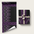 Purple Aotearoa Mangopare Kowhaiwhai and Niho Taniwha Wrapping Paper Maori New Zealand - Aussie Hoodie
