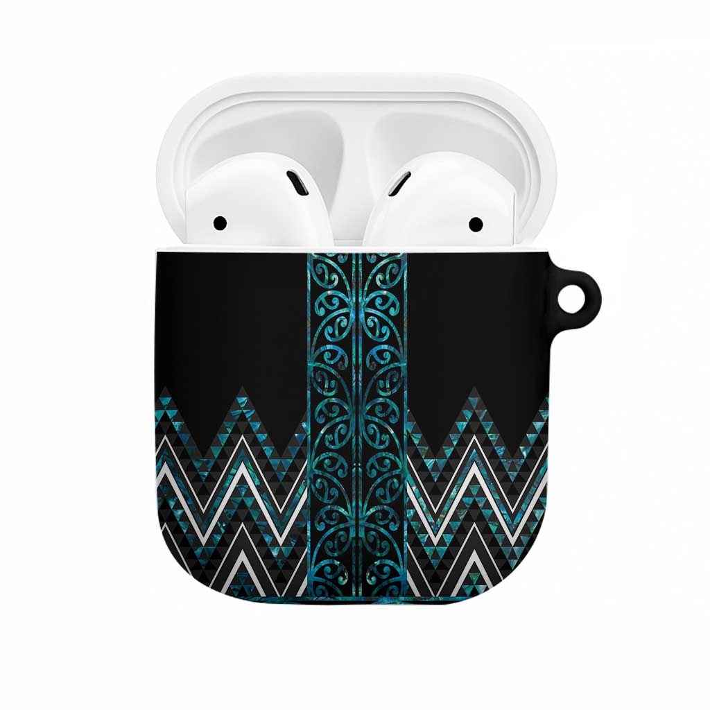 Paua Shell Aotearoa Mangopare Kowhaiwhai Niho Taniwha AirPods Case Maori New Zealand - Aussie Hoodie