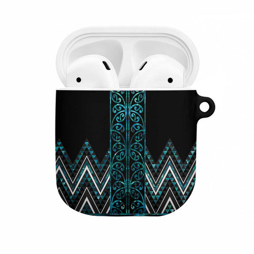 Paua Shell Aotearoa Mangopare Kowhaiwhai Niho Taniwha AirPods Case Maori New Zealand - Aussie Hoodie